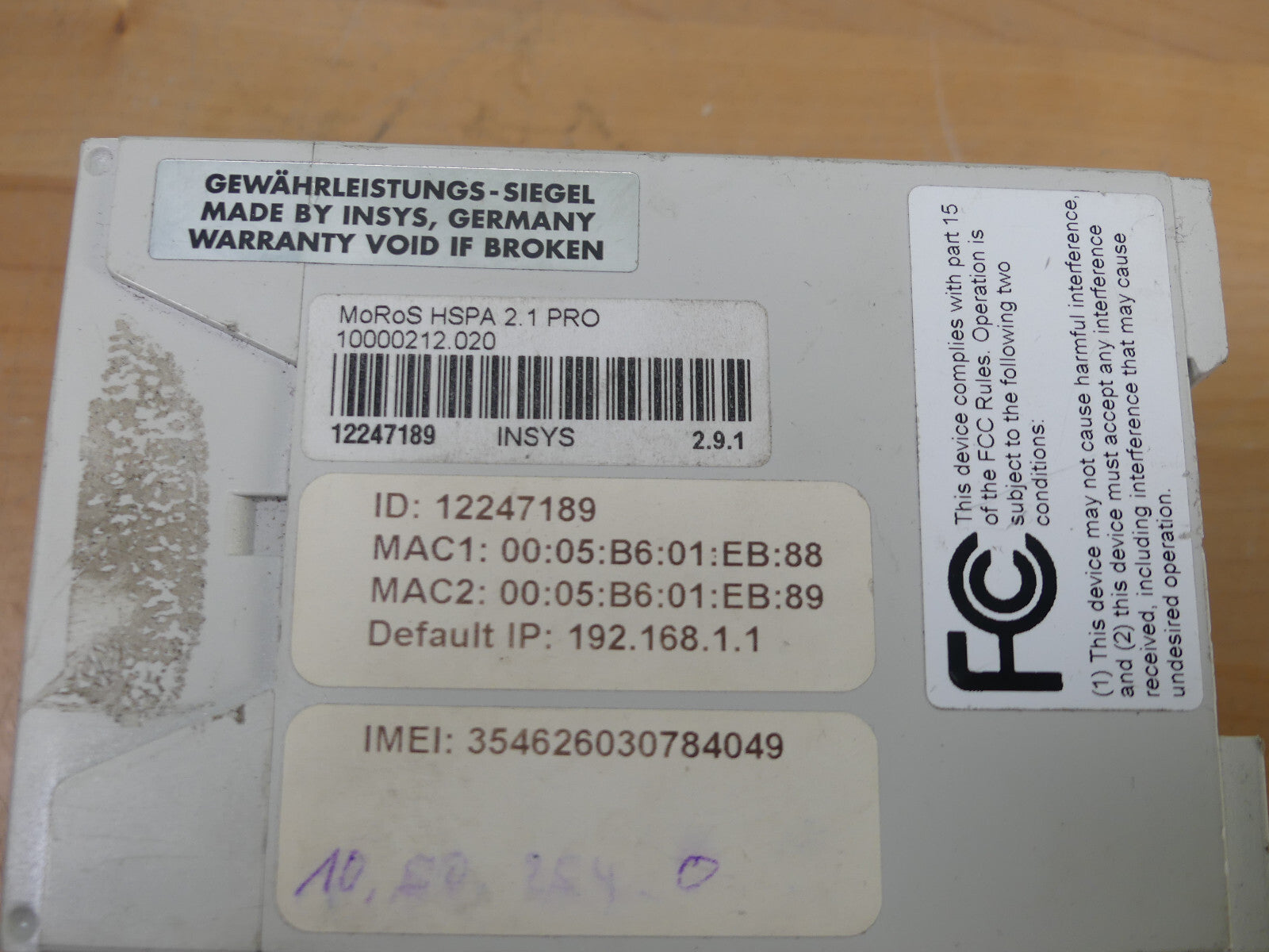 INSYS INS MoRos HSPA 2.1 PRO  10000212.026