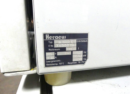 Heraeus B 5050 E 70°C Trockenschrank Wärmeschrank Brutschrank Inkubator
