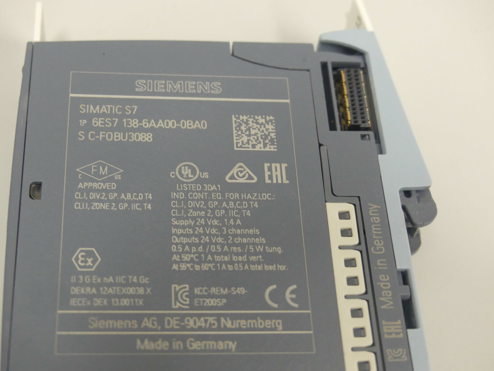 Siemens Simatic S7 6ES7 138-6AA00-0BA0