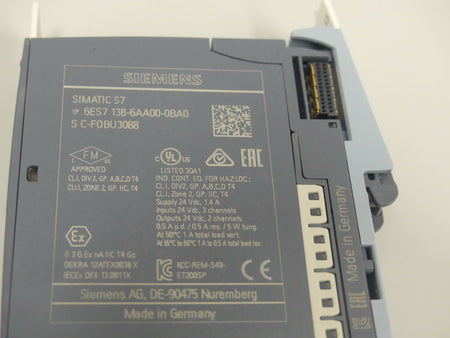 Siemens Simatic S7 6ES7 138-6AA00-0BA0
