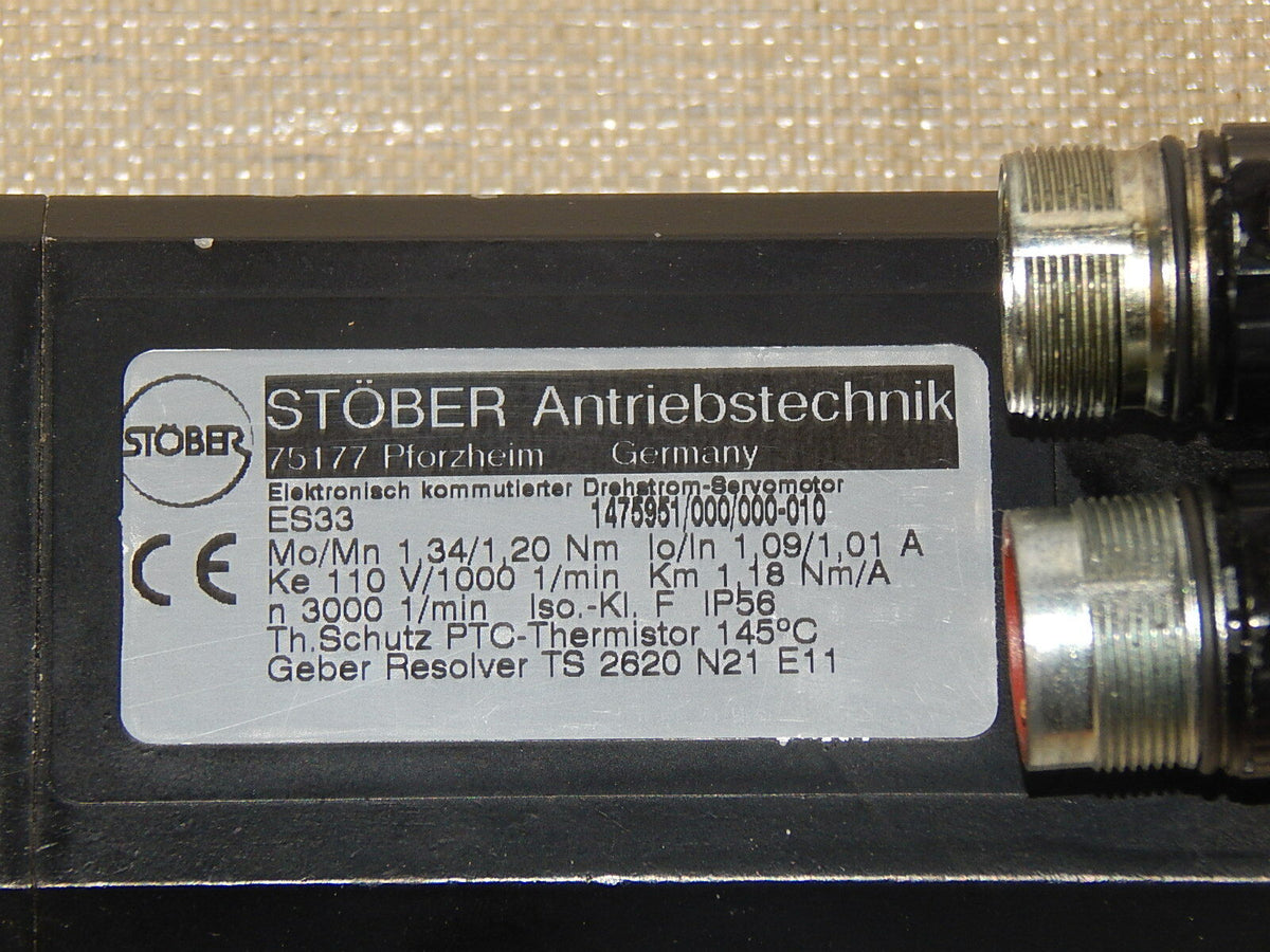  Stöber Drehstrom-ServomotorTyp: ES33 1475951/000/000-010 used