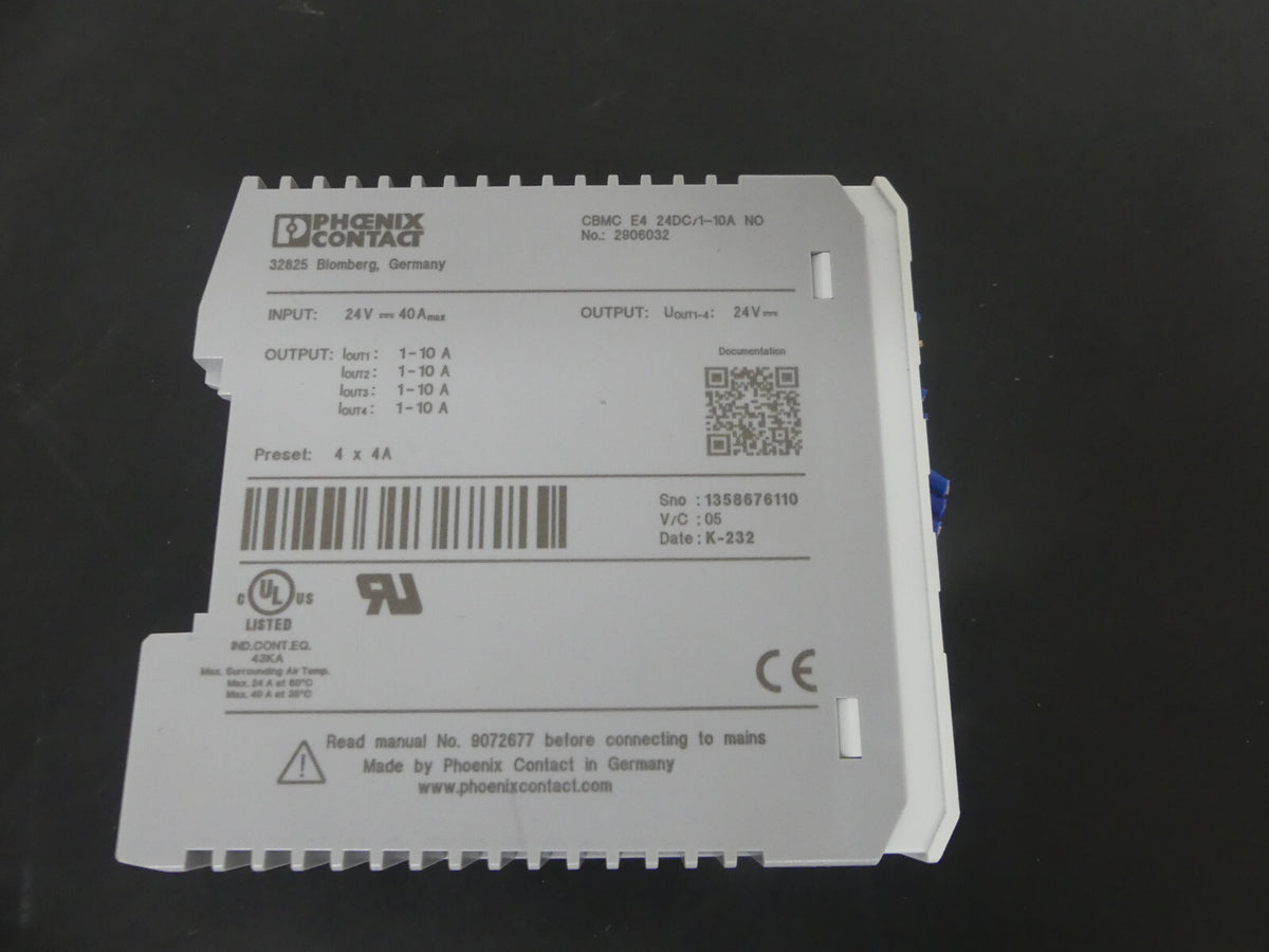 PHOENIX CONTACT CMBC E4 24DC/1-10A NO