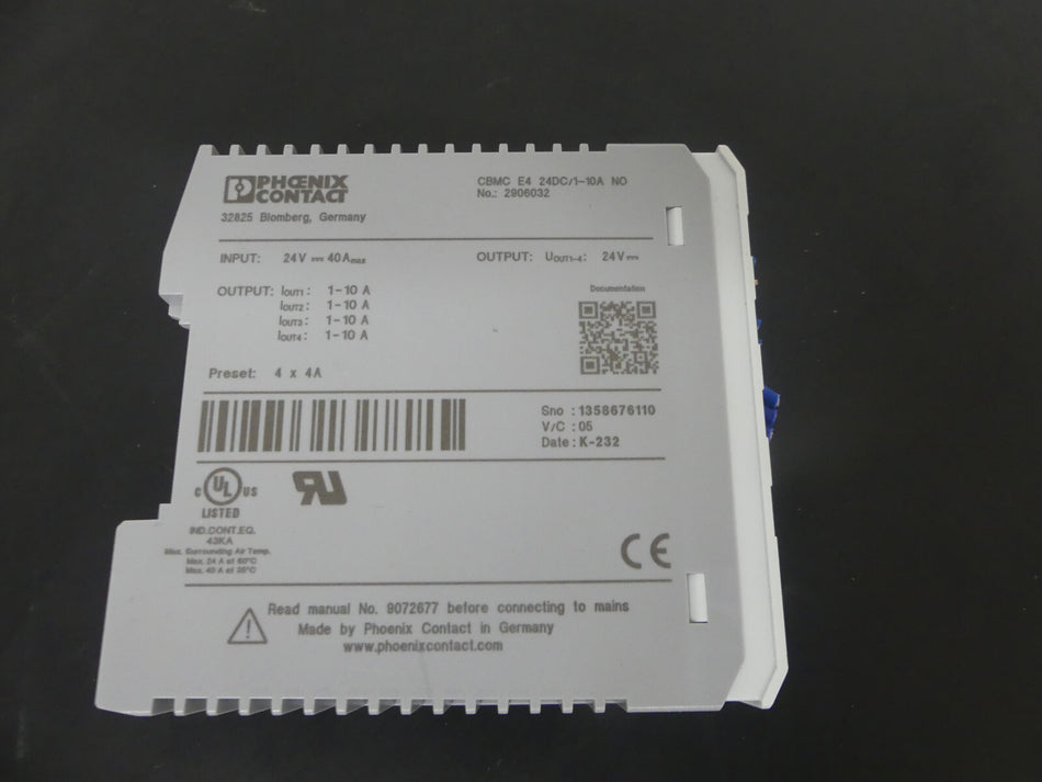PHOENIX CONTACT CMBC E4 24DC/1-10A NO