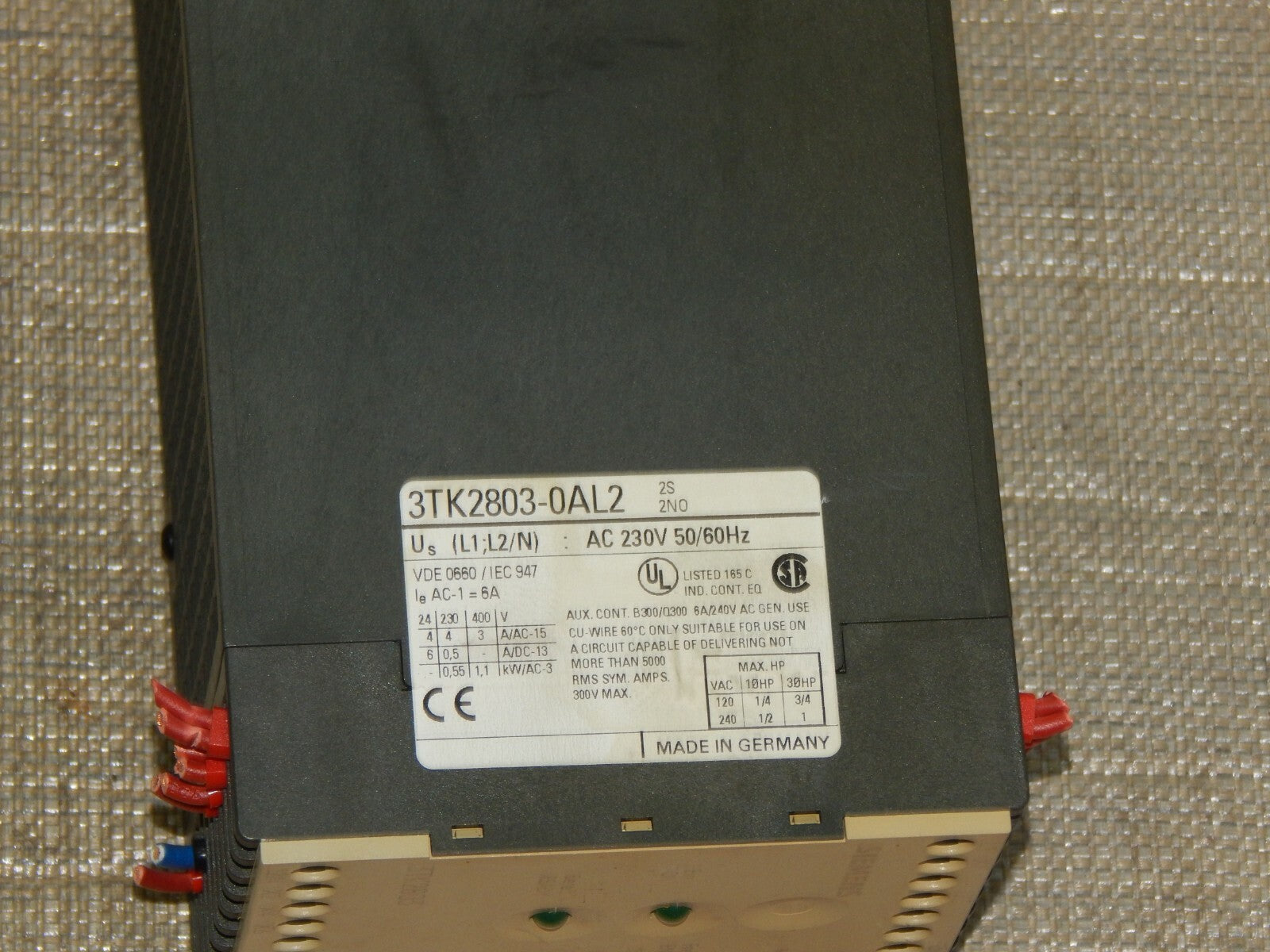  SIEMENS 3TK2803-0AL2 used
