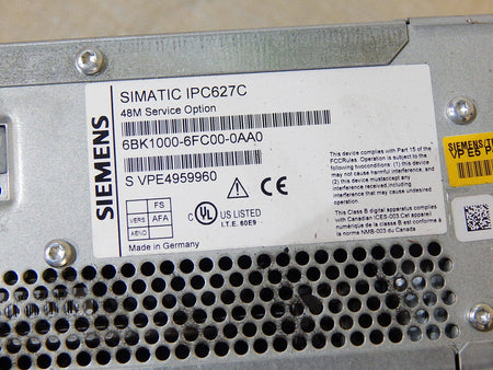 6BK1000-6FC00-0AA0 SIMATIC BOX PC  24V  SIEMENS Used