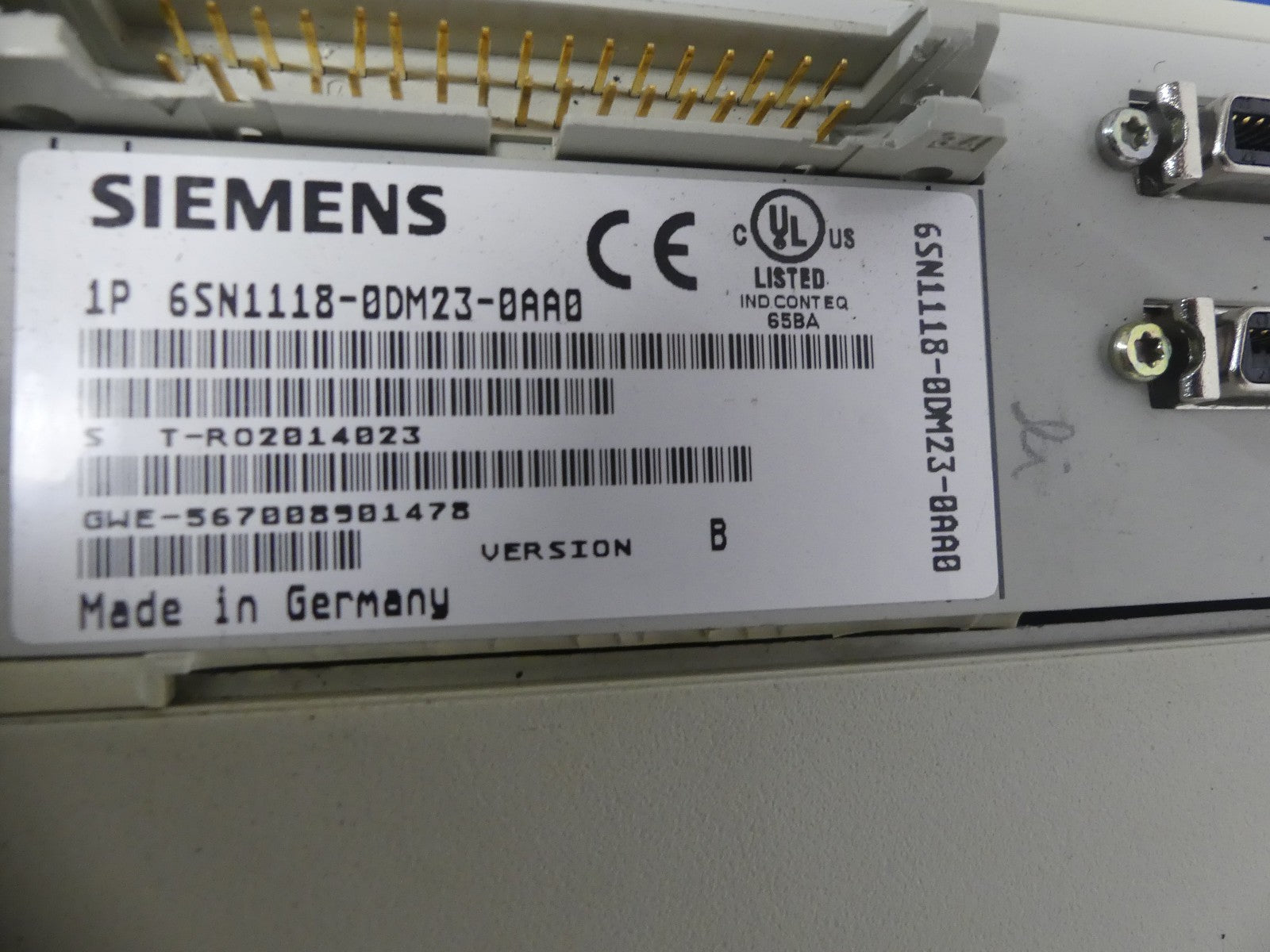 SIEMENS 6SN1123-1AA00-0EA1 LT Modul 160A mit 6SN1118-0DM23-0AA0 - DEFEKT !