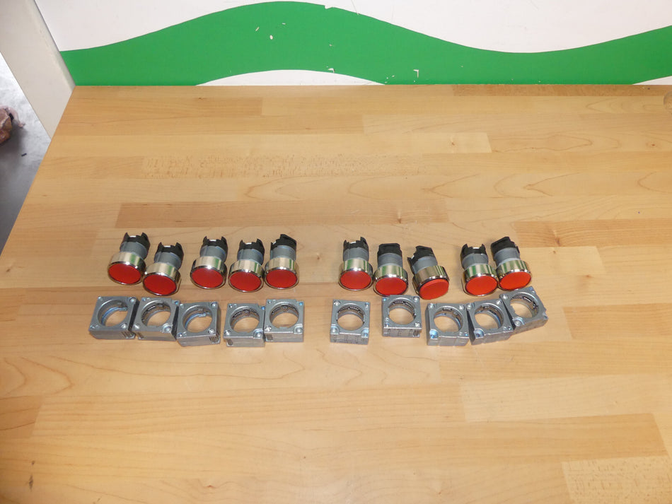 10xSiemens 3SB3 500-0AA21 Drucktaster rot