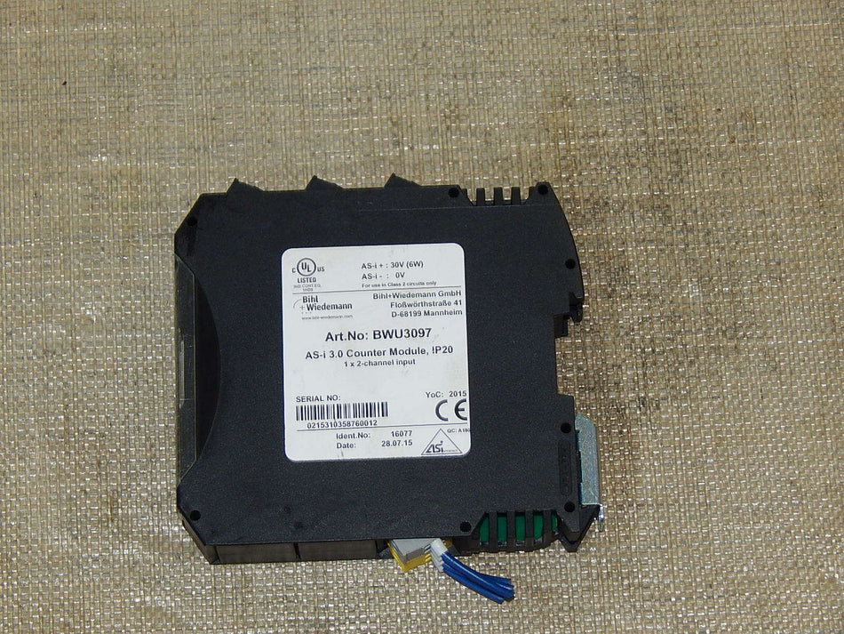 Bihl+Wiedmann BWU3097 AS-i 3.0 Counter Module,IP20 used