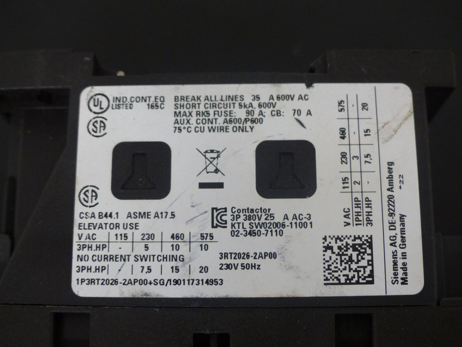 Siemens Schütz 3RT2026-2AP00  s.Bilder