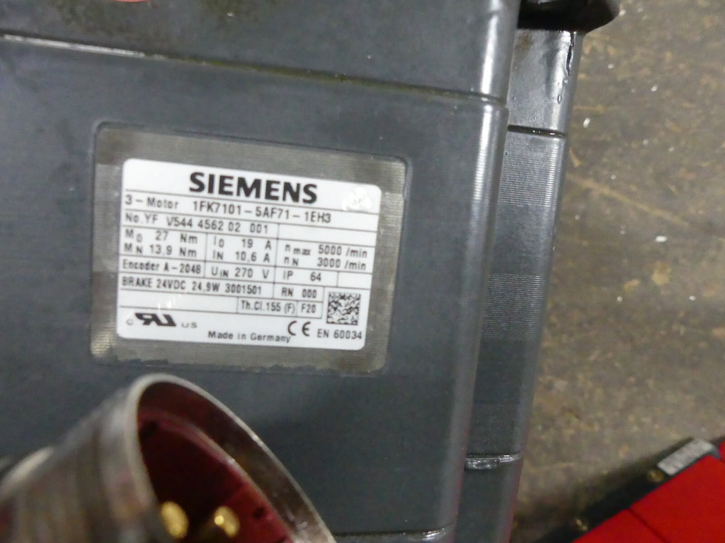 Siemens Servomotor 1FK7101-5AF71-1EH3 used s.Bilder