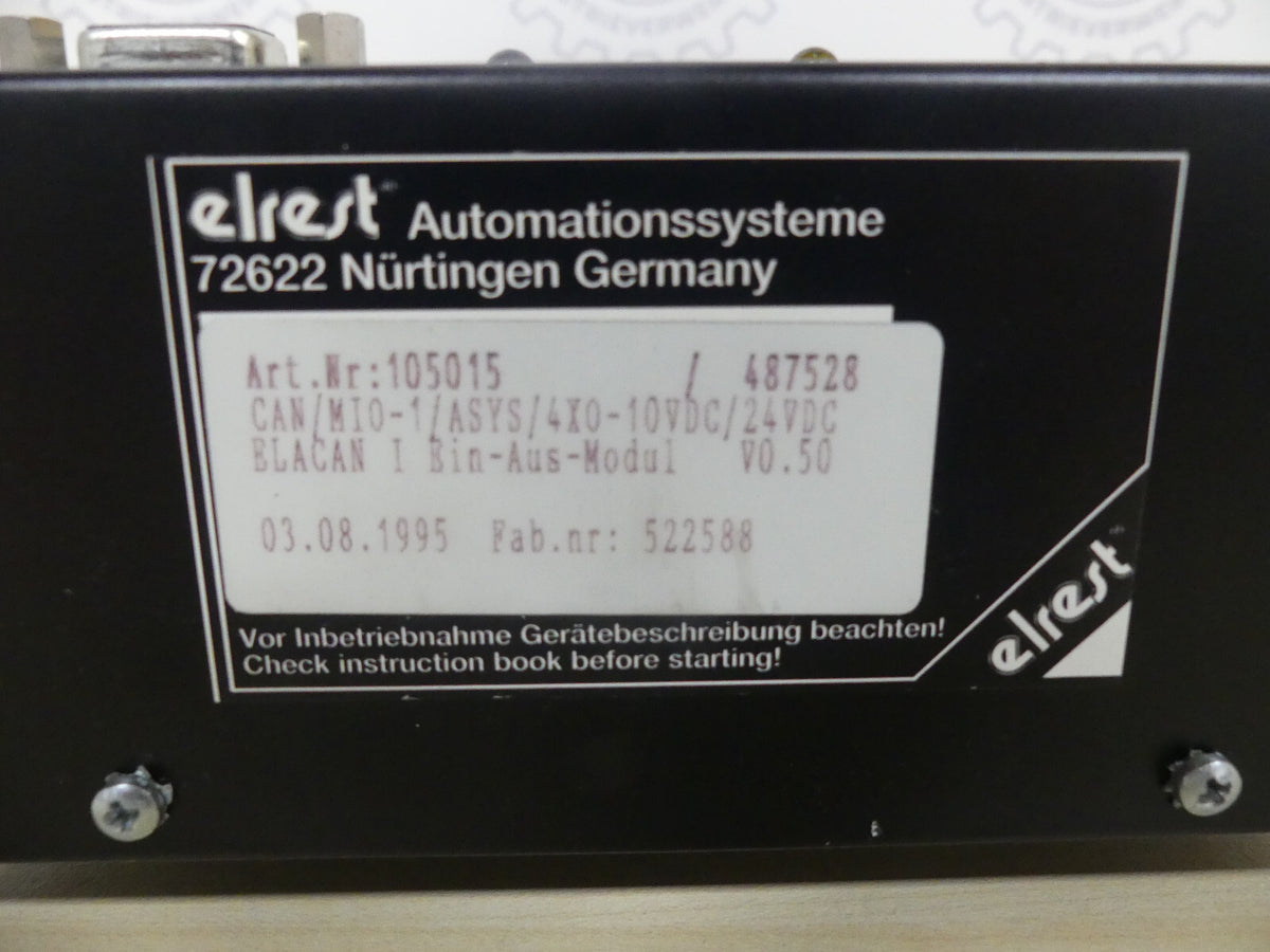 Elrest 105015 CAN/MIO-1 ASYS 4X0-10VDC/24VDC