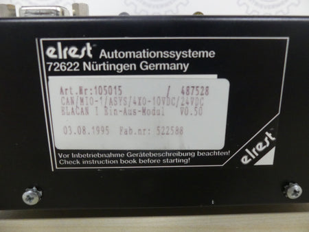 Elrest 105015 CAN/MIO-1 ASYS 4X0-10VDC/24VDC
