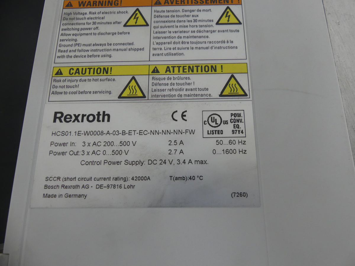 Rexroth HCS01.1E-W0008-A-03-B-ET-EC-NN-NN-NN-FW
