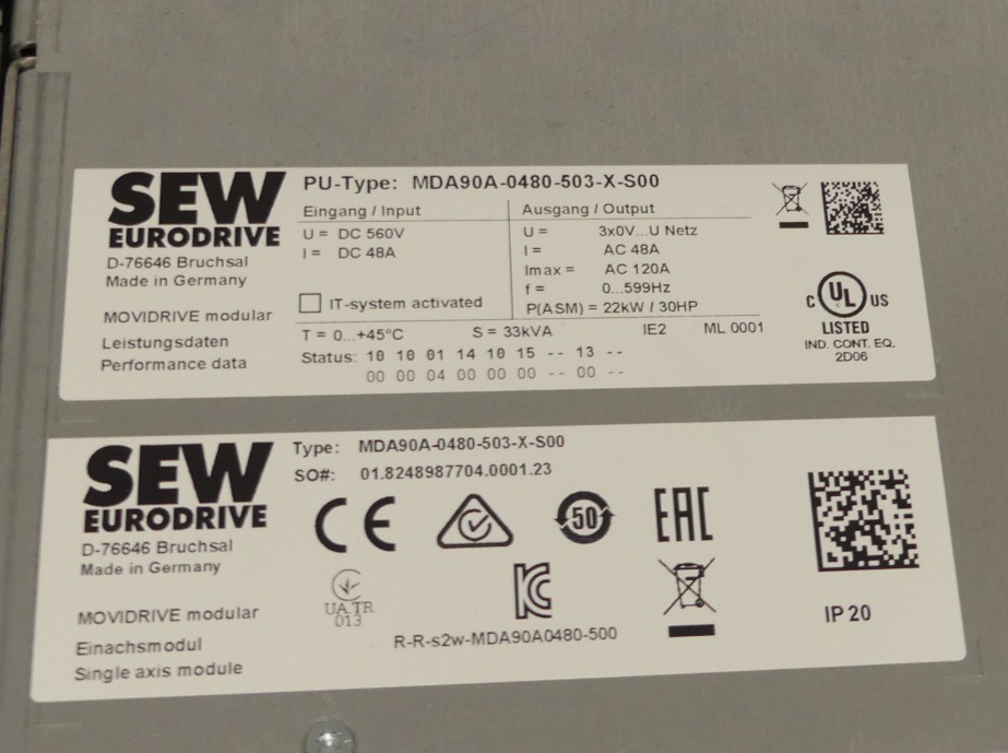 SEW EURODRIVE  MDA90A-0480-503-X-S00 +  CSA31A