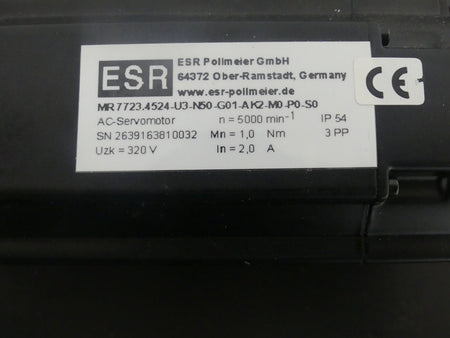 ESR AC Servomotor / MR 7723.4524-U3-N50-G01-AK2-M0-P0-S0 / 320V