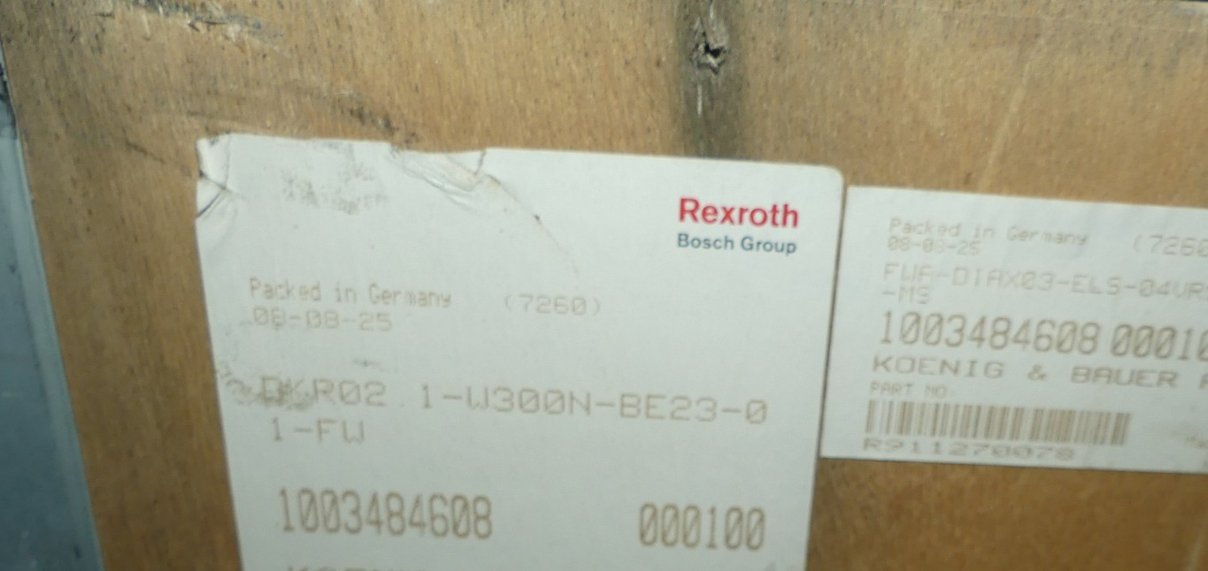 REXROTH DKR02.1-W300N-BE23-01-FW