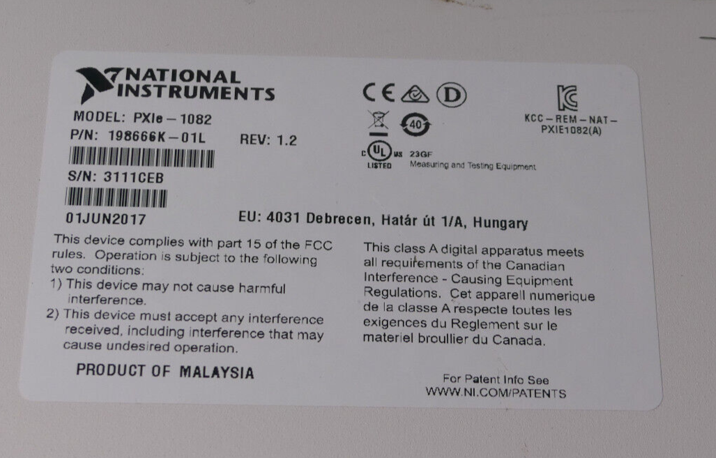 national instruments ni pxie-1082 Chassis