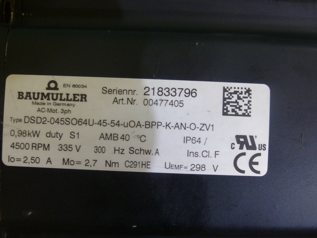Baumüller DSD2-045S064U-45-54-uOA-BPP-K-AN-O-ZV1
