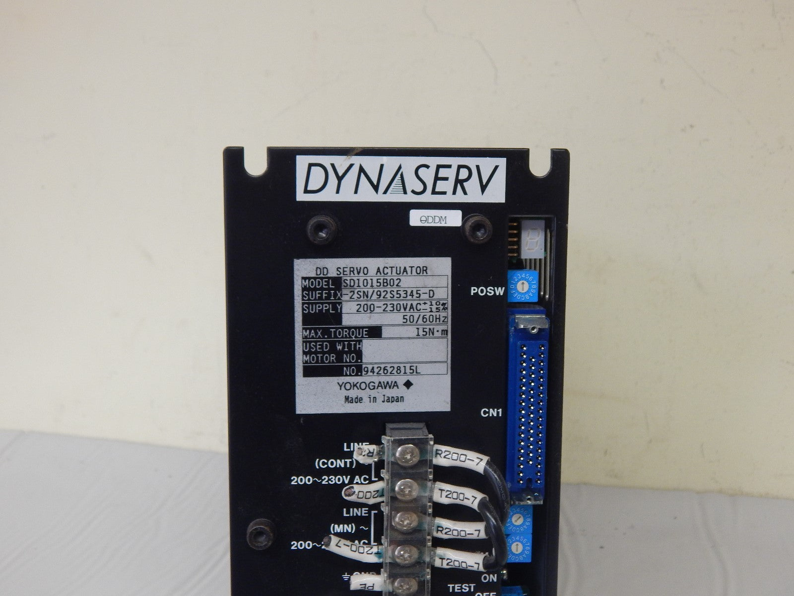 DYNASERV DD SERVO ACTUATOR   SD1015B02