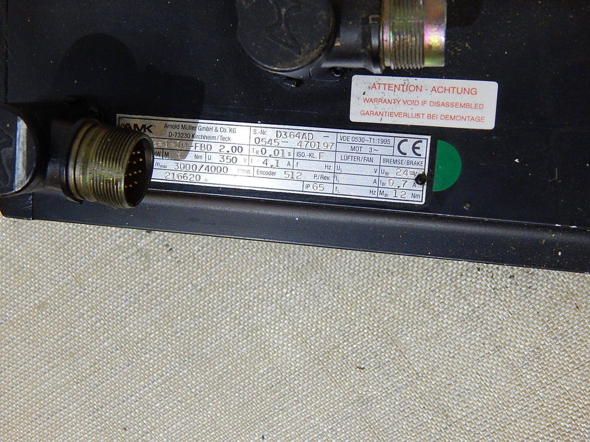 AMK  DT5-9-10-FB0  2.00 Servomotor  Used