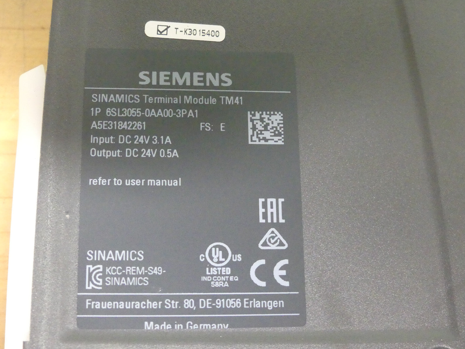 Siemens 6SL3055-0AA00-3PA1