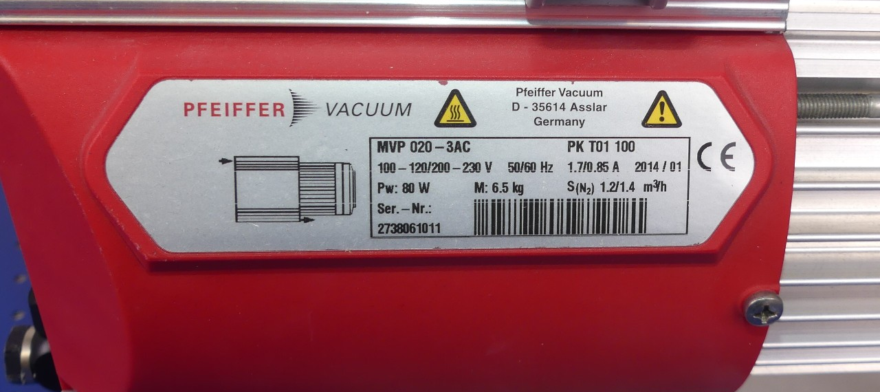 PFEIFFER VACUUM MVP 020-3AC PK T01 100