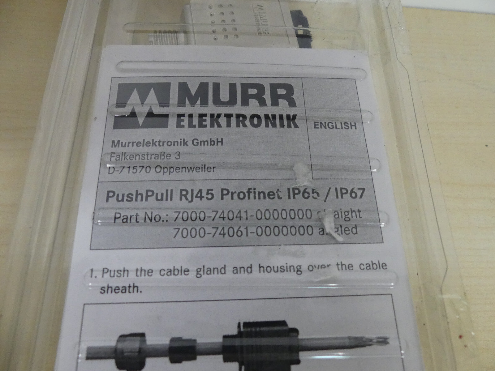 MURR ELEKTRONIK PushPull RJ45 Profinet IP65 / IP67