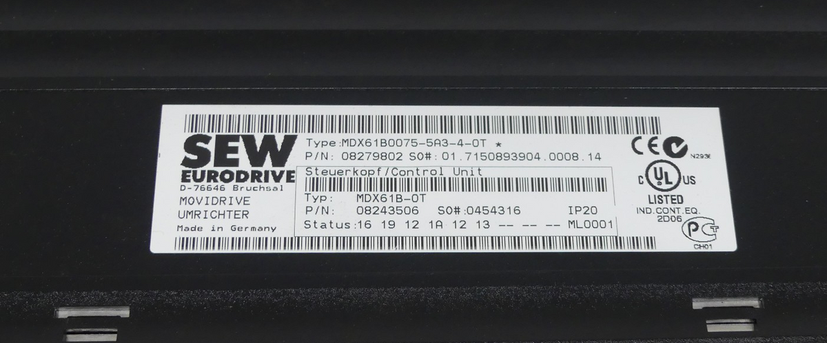 SEW MDX61B0075-5A3-4-0T + DFE32B + DEH21B