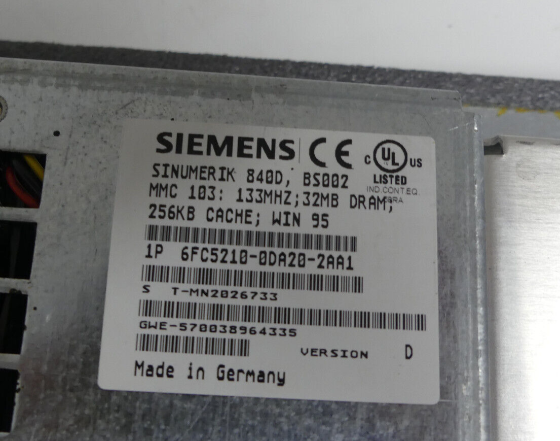 Siemens  - 6FC5203-0AB10-0AA1 +6FC5210-0DA20-2AA1