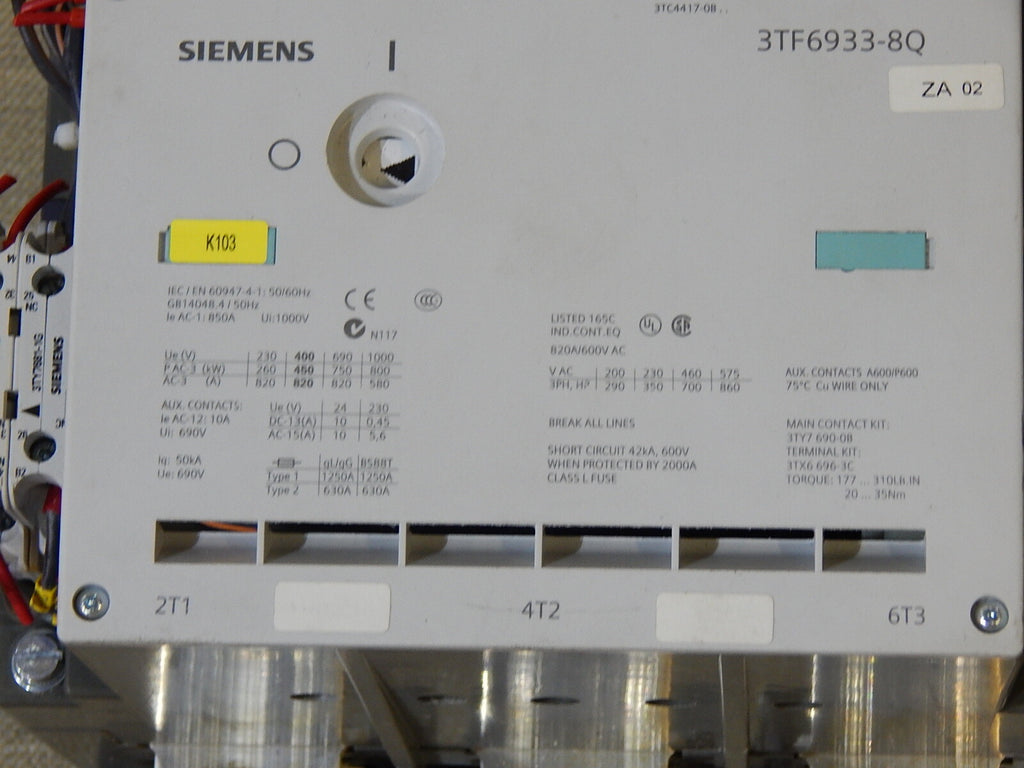 Siemens 3TF6933-8QL7-Z  Schütz Contactor 3ZX1012-0TF14-1AA2 used s.Bilder