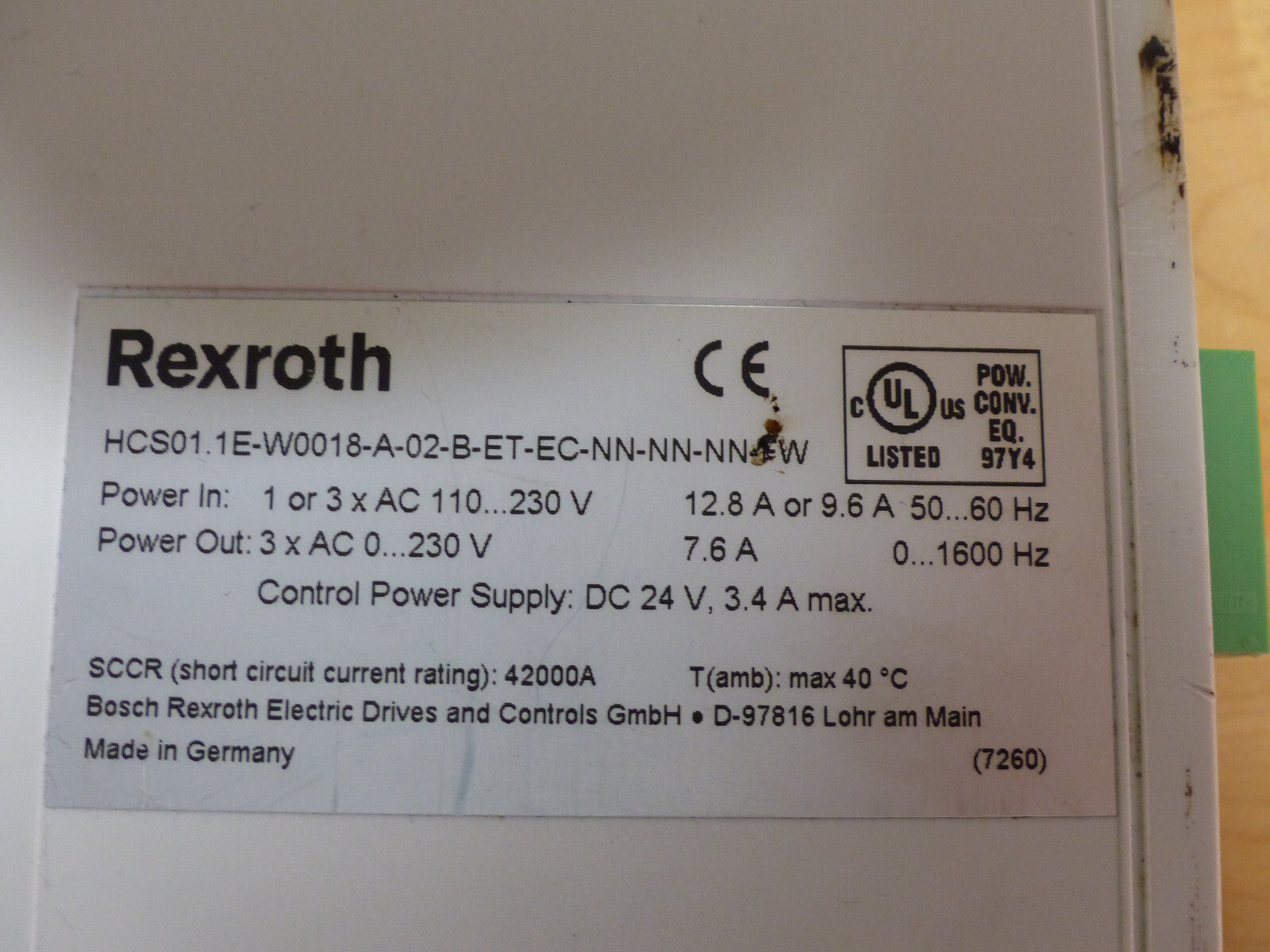 rexrooth hcs01.1e-w0018-a-02-b-et-ec-nn-nn-nn-fw used