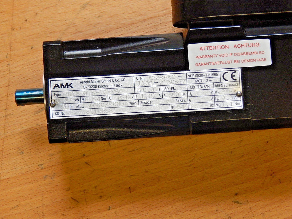 AMK Servo Motor  DT3-0.5-10-VB0 New