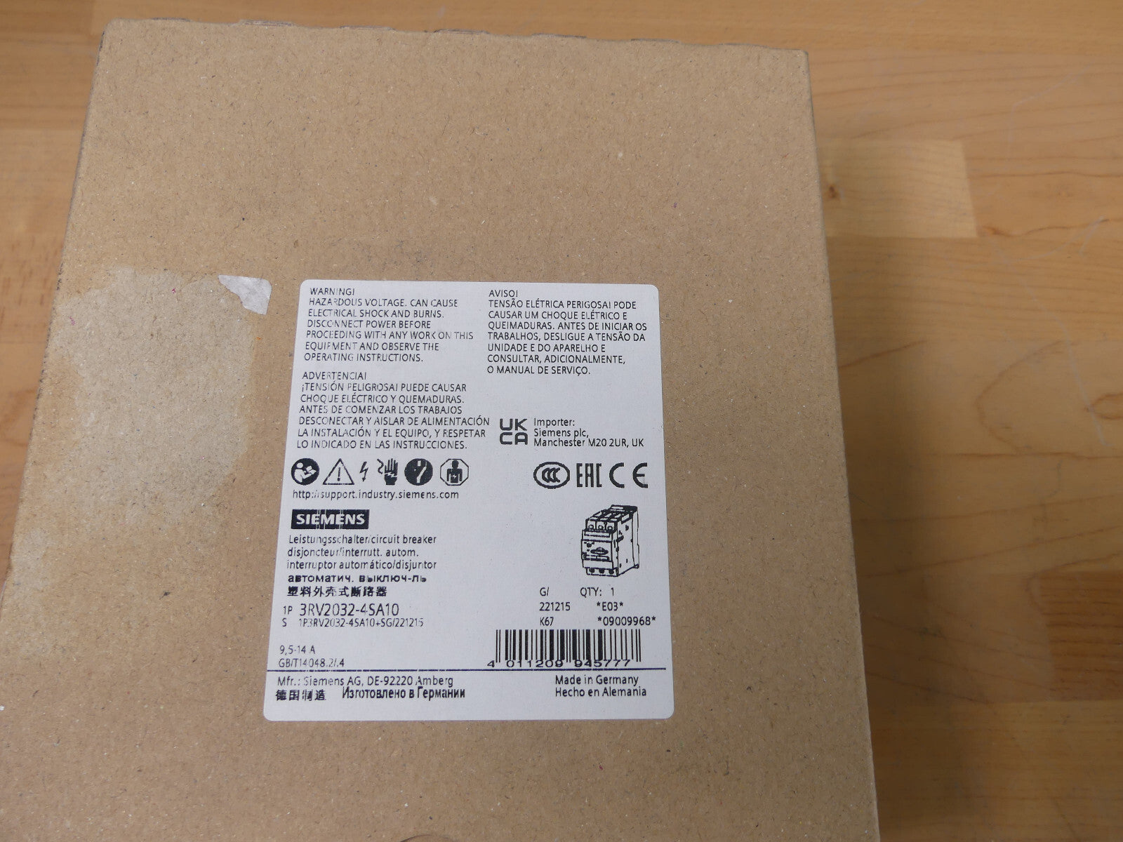 Siemens Dig.Industr. Leistungsschalter 3RV2032-4SA10