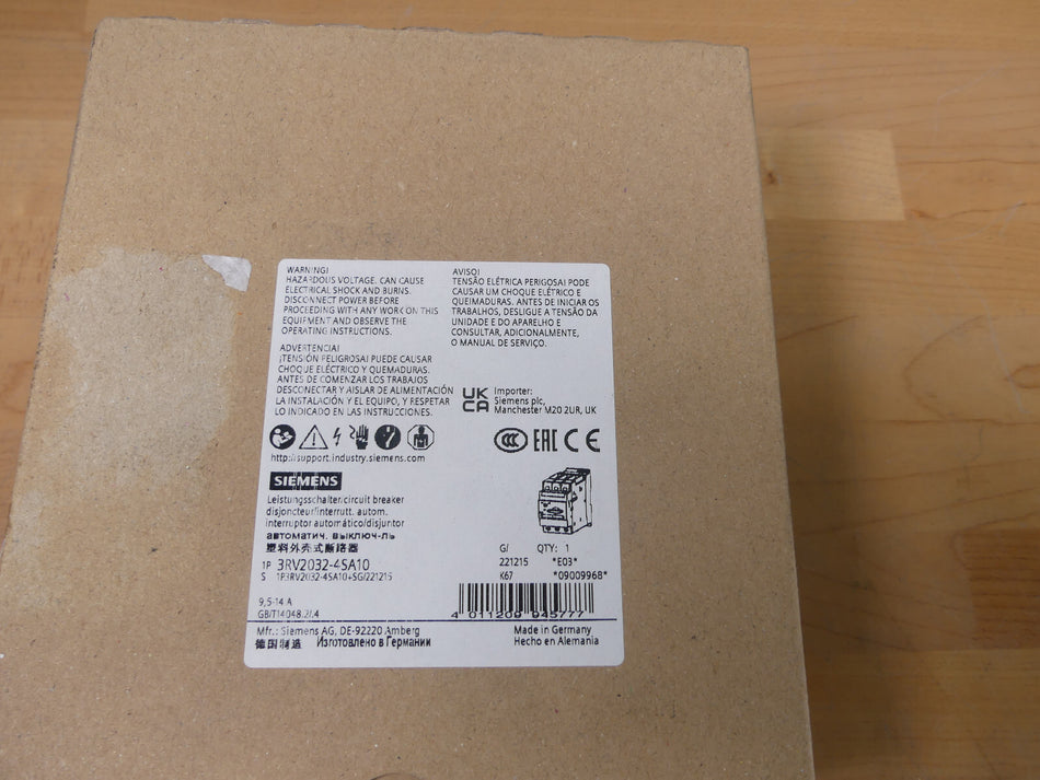 Siemens Dig.Industr. Leistungsschalter 3RV2032-4SA10