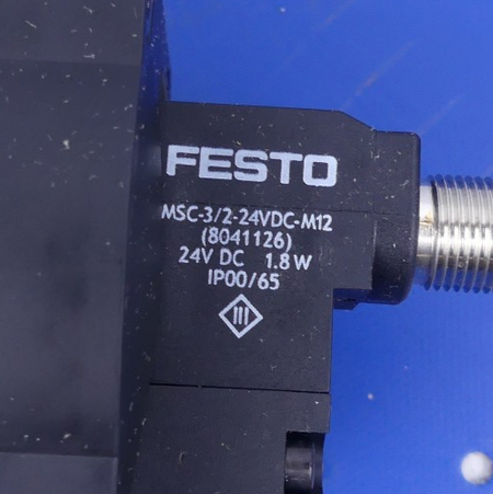 FESTO MS6-SV-1/2-C-10V24E-S 609307 + MSC-3/2-24VDC-M12 8041126