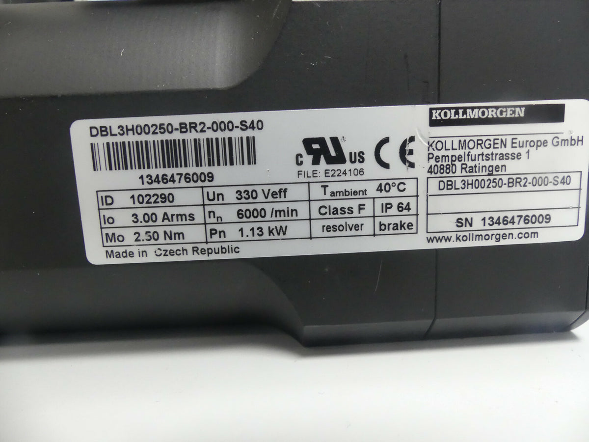 Kollmorgen DBL3H00250-BR2-000-S40