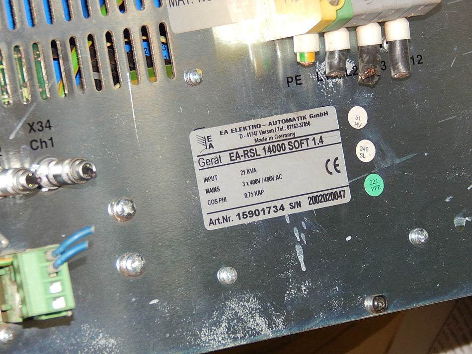 ROFIN SINAR EA-RSL 14000 SOFT 1.4  LASER POWER-SUPPLY// EARSL14000SOFT14  Used