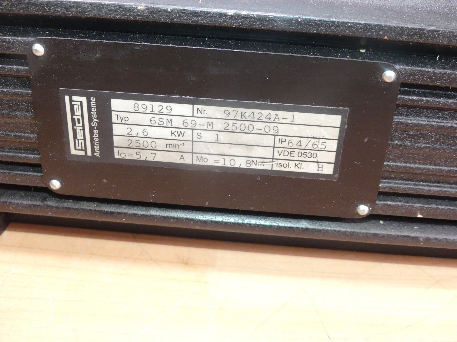 Seidel servomotor 6SM 69-M 2500-09
