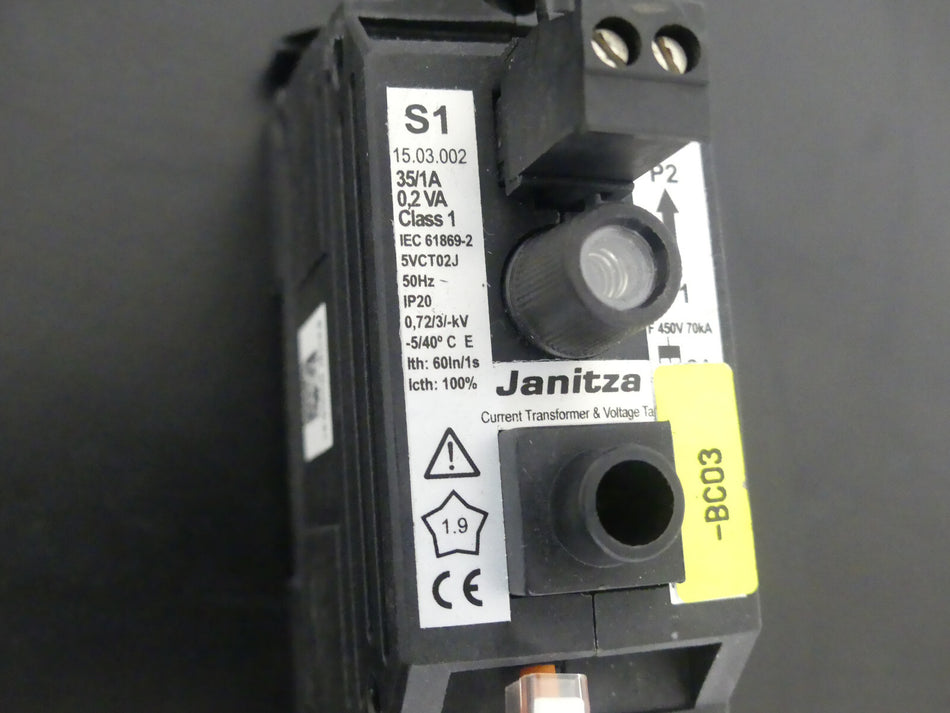 Janitza 15.03.002 Hutschienenstromwandler 35/1A / 0,2 VA