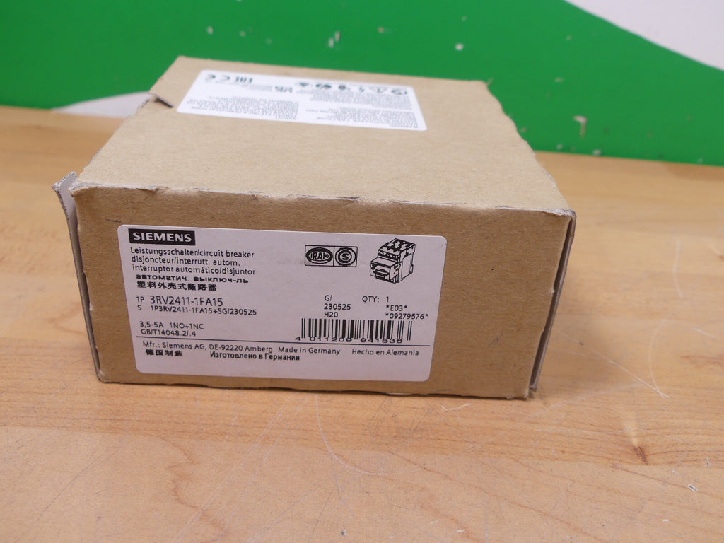 Siemens Dig.Industr. Leistungsschalter 3RV2411-1FA15