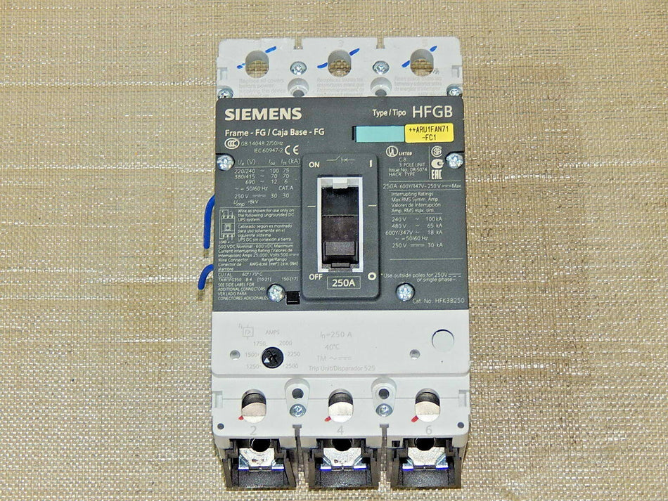 Circiut Breaker Siemens HFGB  3VL3525-3RR30-0AA0 250A Top Zustand 