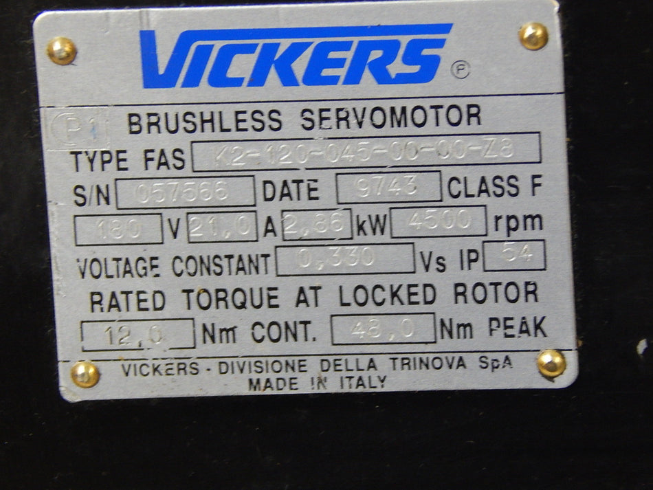 VICKERS FAS  K2-120-045-00-00-Z8 Used 