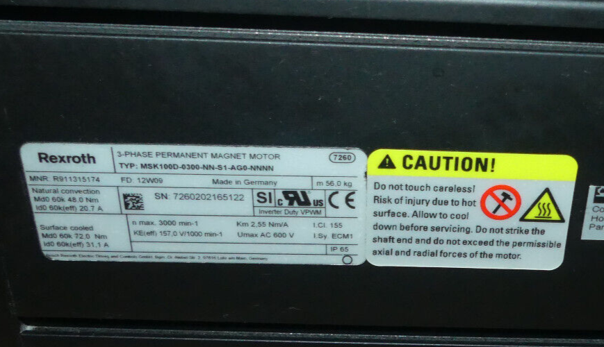 REXROTH MSK100D-0300-NN-S1-AG0-NNNN
