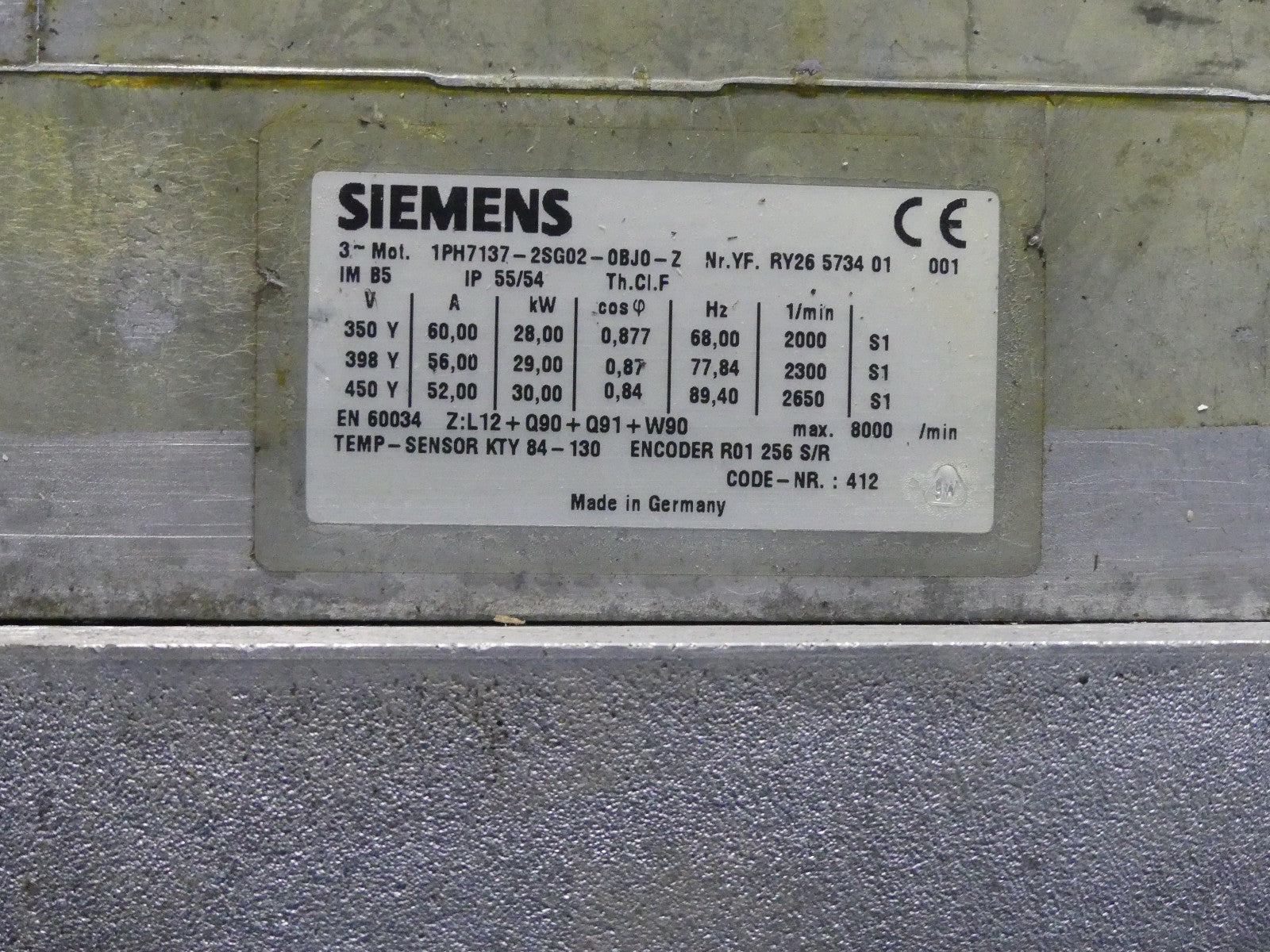 SIEMENS 1PH7137-2SG02-0BJ0-Z