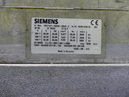 SIEMENS 1PH7137-2SG02-0BJ0-Z