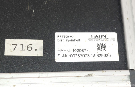 HANN ENERSAVE RPT200 V3 DISPLAYEINHELT