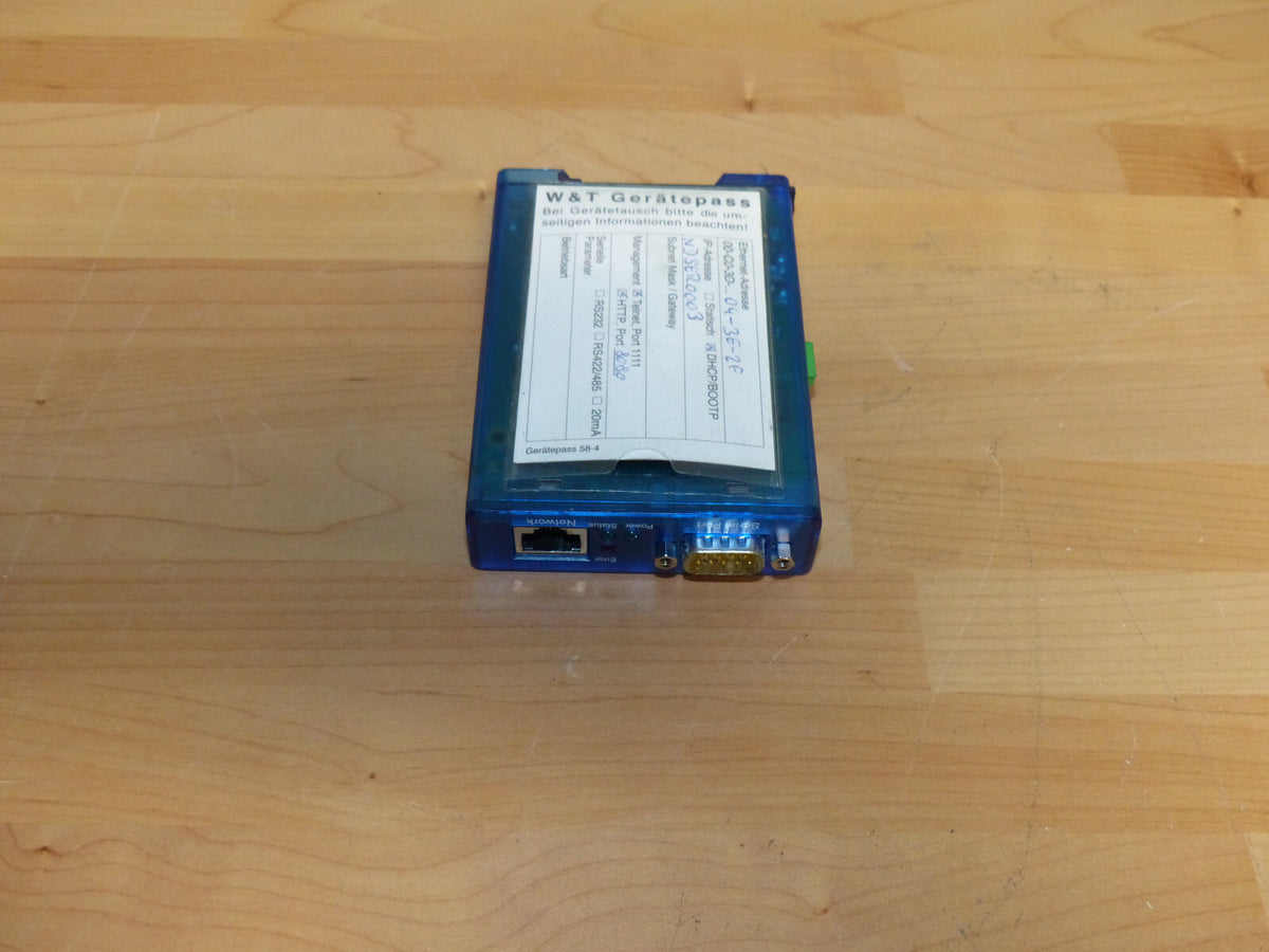 W&T 10/100BaseT Com Server Highspeed Industry 58631 used