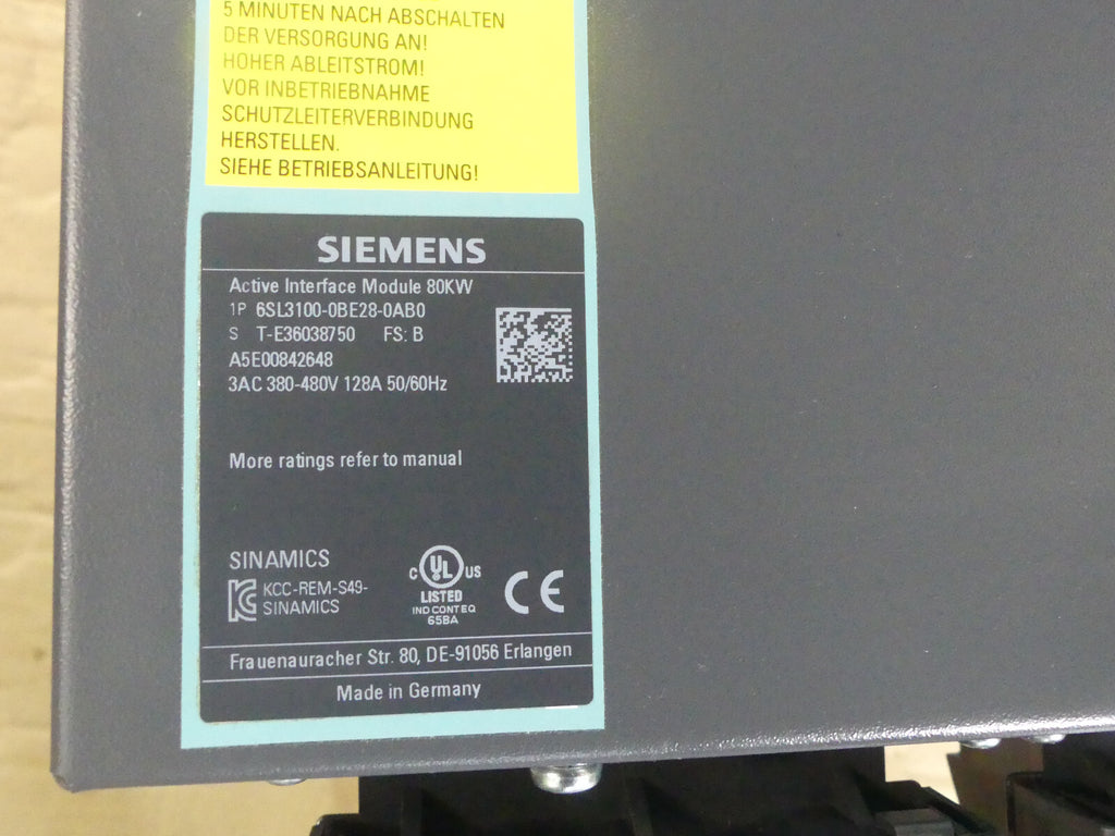 Siemens Sinumerik Active Interface Module,6SL3100-0BE28-0AB0