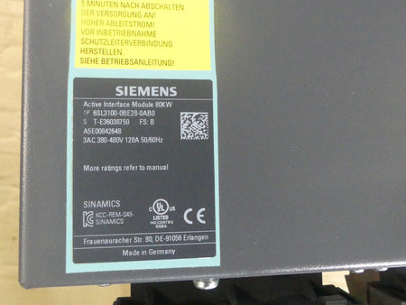Siemens Sinumerik Active Interface Module,6SL3100-0BE28-0AB0