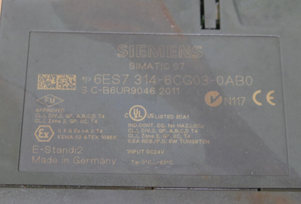 Siemens Simatic S7 6ES7 314-6CG03-0AB0   6ES7 314-6CG03-0AB0 s.Bilder